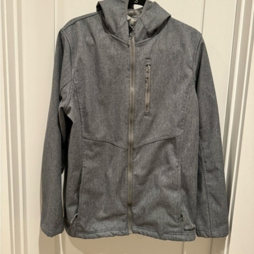 Women’s Avalanche Faux Fur lined jacket with hood.  Size large L coat skiing D